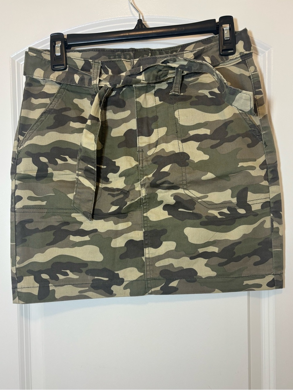 VIP Olive Green Camo Mini Skirt